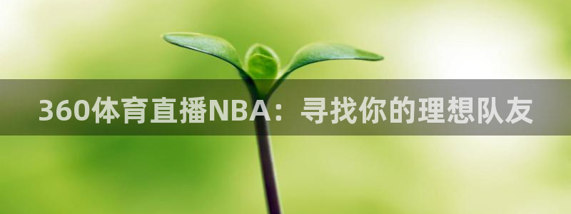 nba乐球直播：360体育直播NBA：寻找你的理想队友